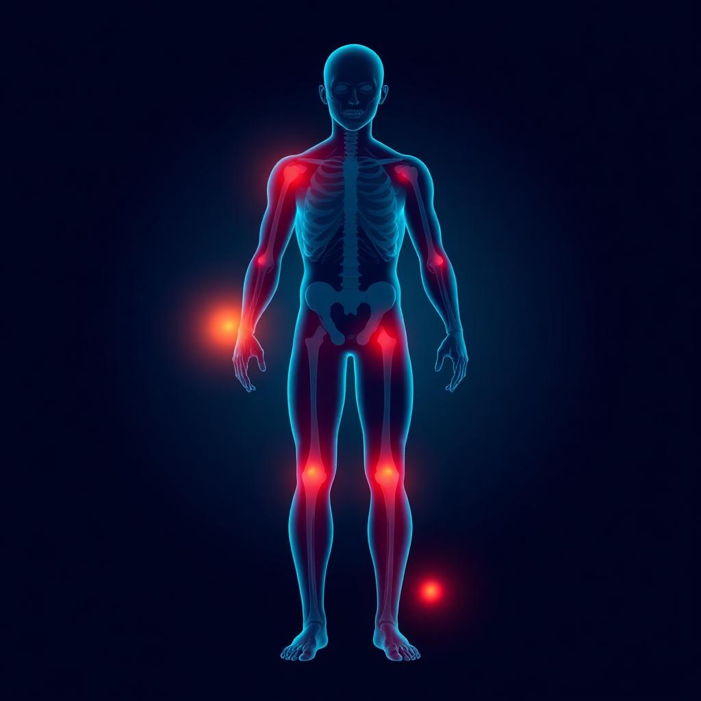 Human body with active inflammation